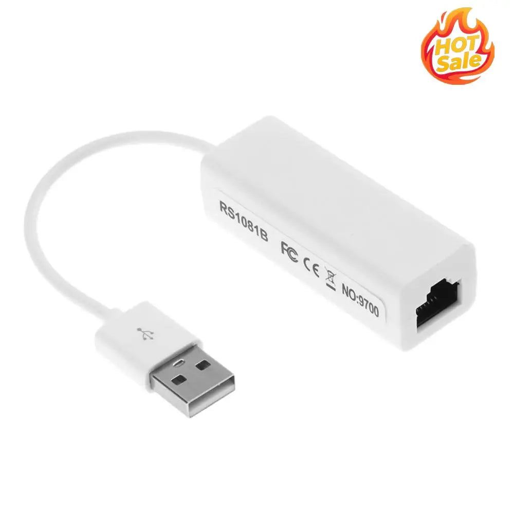 USB 2.0 to RJ45 Ethernet Adapter 10/100Mbps – Plug & Play