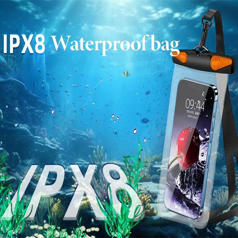 IPX8 waterproof bag phone armbands and pouches waterproof mobile case diving phone case underwater Smartphone pouch for swimming Peaceful Pleasures Health and Wellness