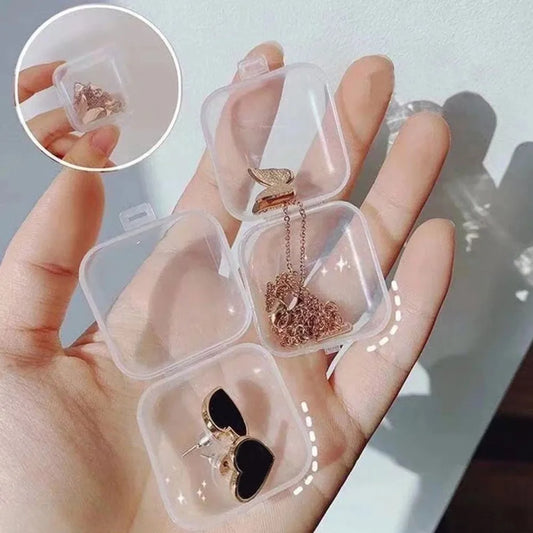 Transparent PP Square Jewelry Storage Box | Dustproof Organizer Jewelry Storage Box Oasis Select