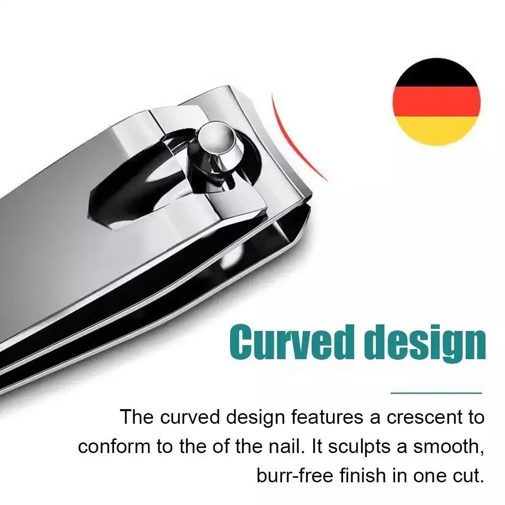 Premium Stainless Steel Nail Clipper Ultra Sharp Sturdy Fingernail & Toenail Clipper Cutter, Curved Edge Cutter Finger Nail Clip Peaceful Pleasures Health and Wellness