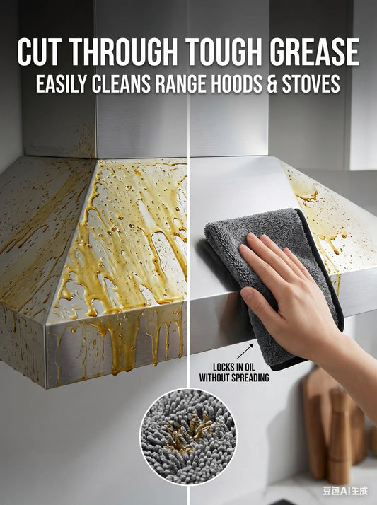 Kitchen Cleaning Towel Double-Sided Ultra Absorbent Lint-Free Oil Stain Remover Reusable Dish Cloth for Countertop Glass Peaceful Pleasures Health and Wellness