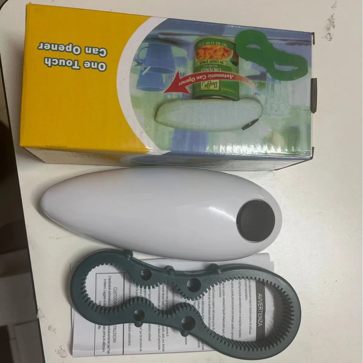 Electric Can Opener & Bottle Opener Set | Stainless Steel Electric Can Opener Peaceful Pleasures Health and Wellness WHITE