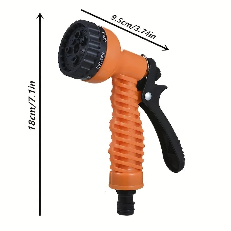 8-Mode High Pressure Garden Spray Gun & Adjustable Hose Nozzle Garden Hose Nozzle Peaceful Pleasures Health and Wellness A