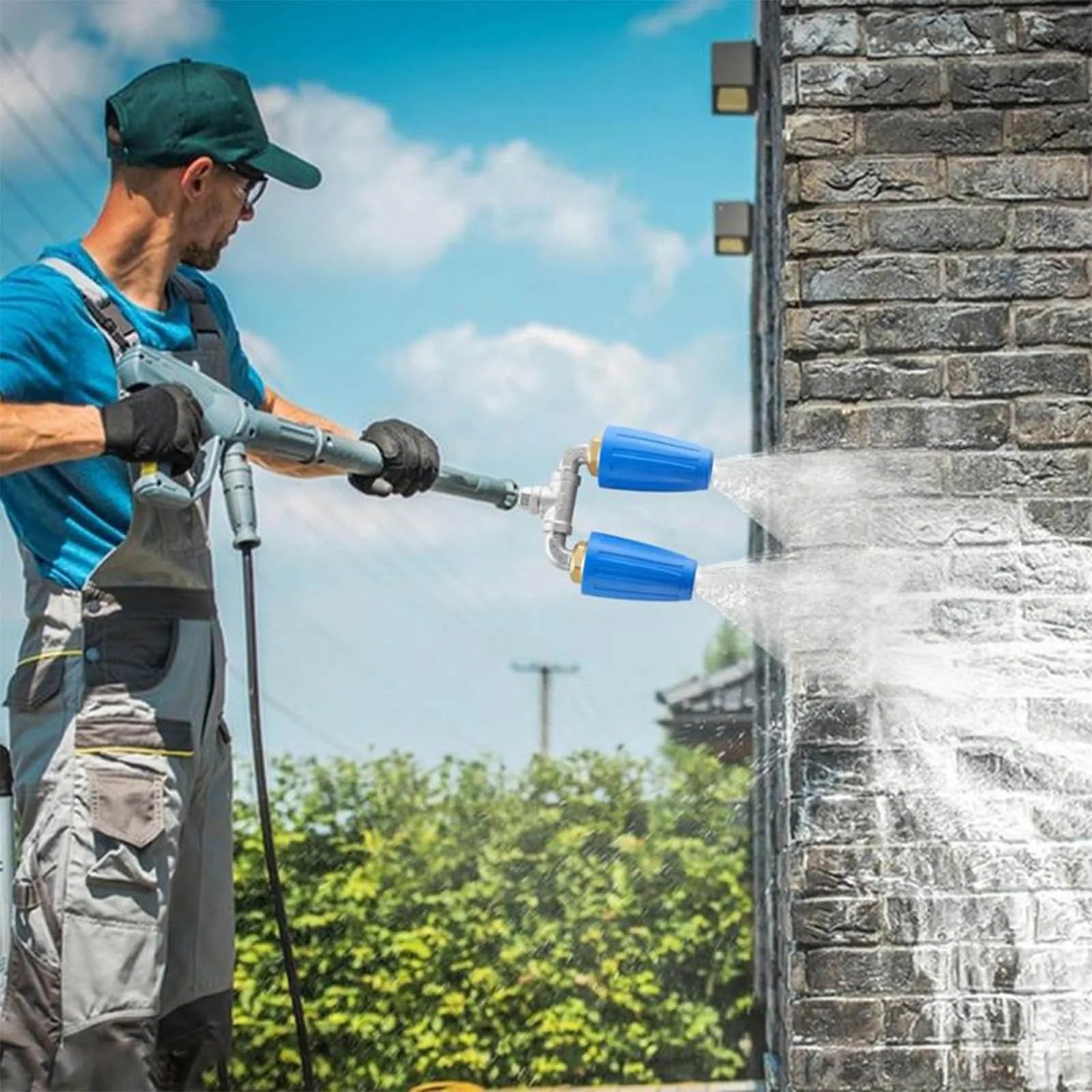 4000 PSI Max 2.5 Orifice Dual Turbo Nozzle Pressure Washer 360° Rotating Turbo Nozzle For Power Washer with 1/4" Quick Connector Peaceful Pleasures Health and Wellness