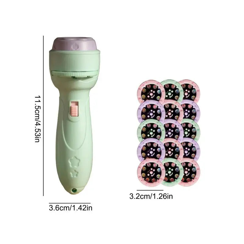 Kids Flashlight Projector 120 Patterns Projector Toys for Kids Preschool Learning Cartoon Torch Light Projection Flashlight Peaceful Pleasures Health and Wellness