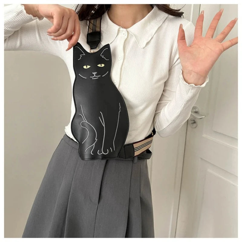 Cute Cat Print Women's Crossbody Shoulder Bag | Messenger Bag
