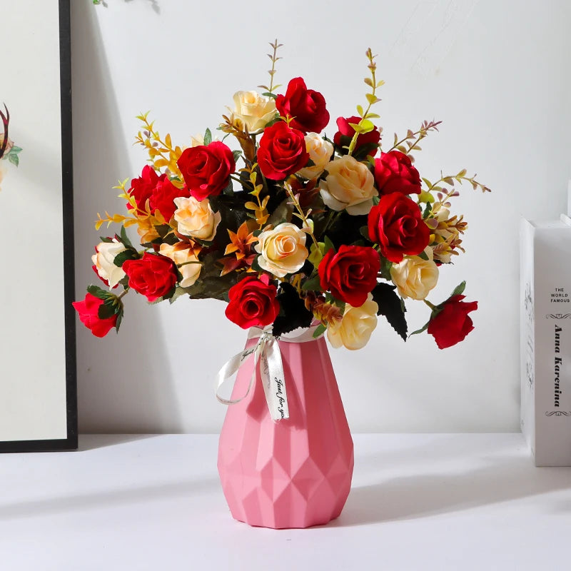 Silk Rose Artificial Flower Bouquet | Wedding & Home Decor