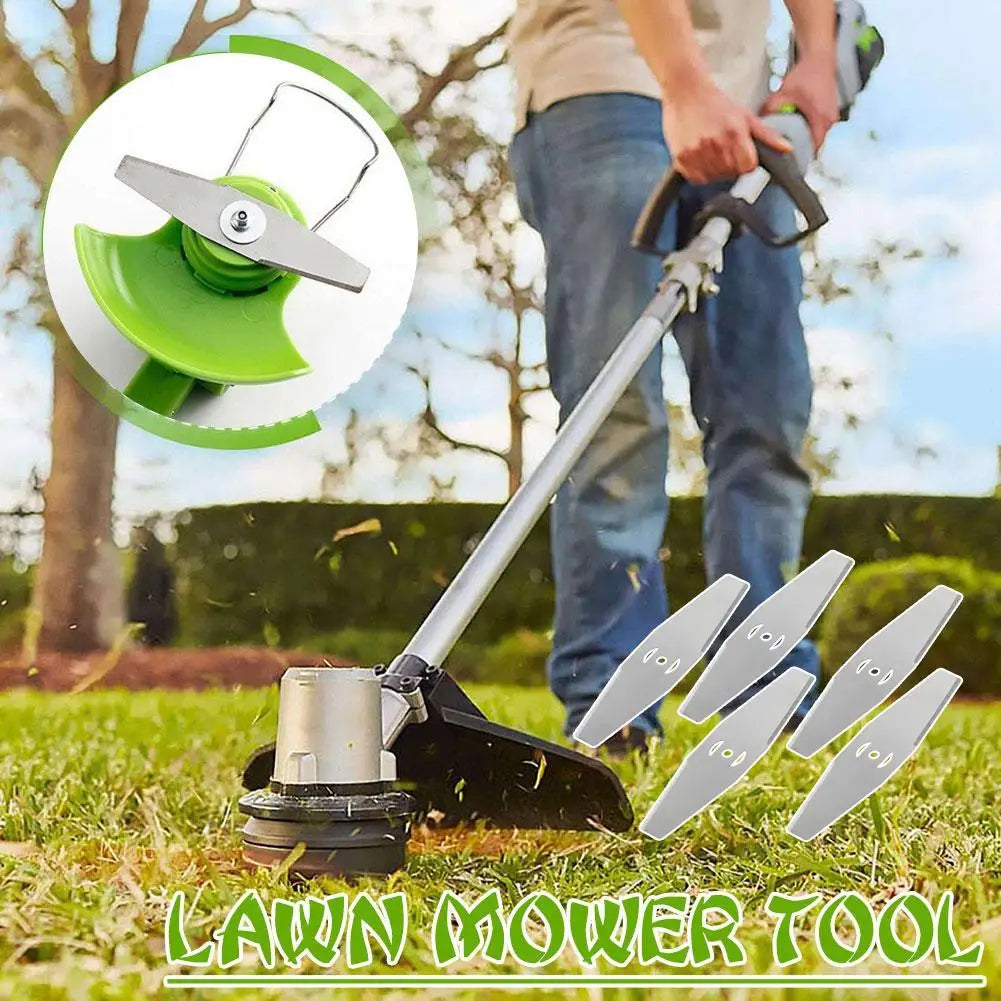 5-Pack Metal String Trimmer Heads – Alloy Steel Grass Cutter