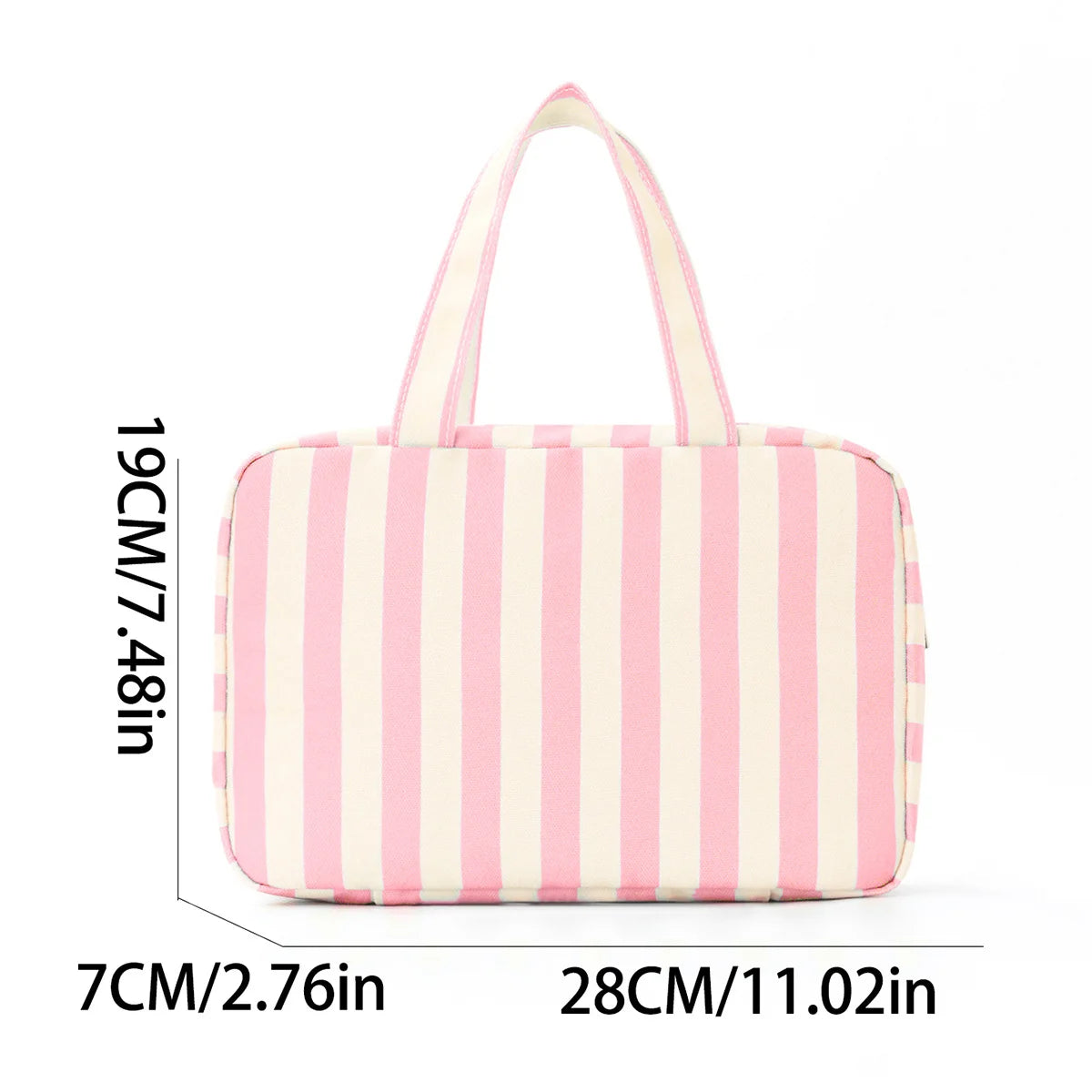 Large Striped Travel Toiletry Bag with Hook | Foldable Organizer Travel Toiletry Bag Peaceful Pleasures Health and Wellness