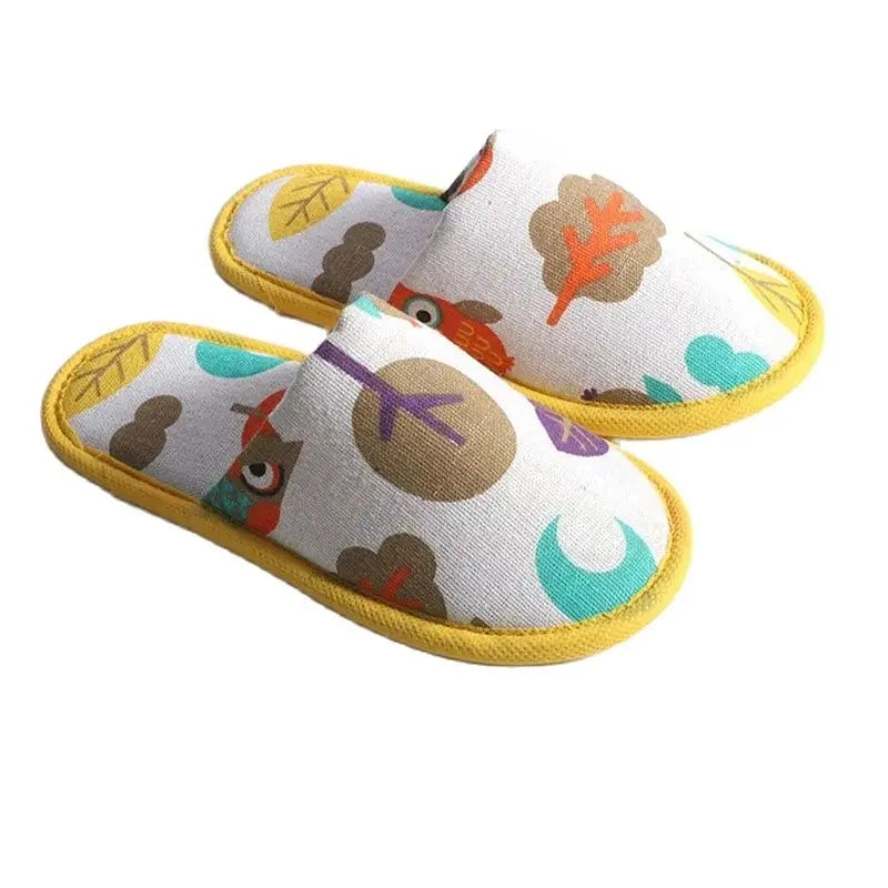 Kids Cartoon Animal Disposable Slippers | Owl Cat Hotel Travel