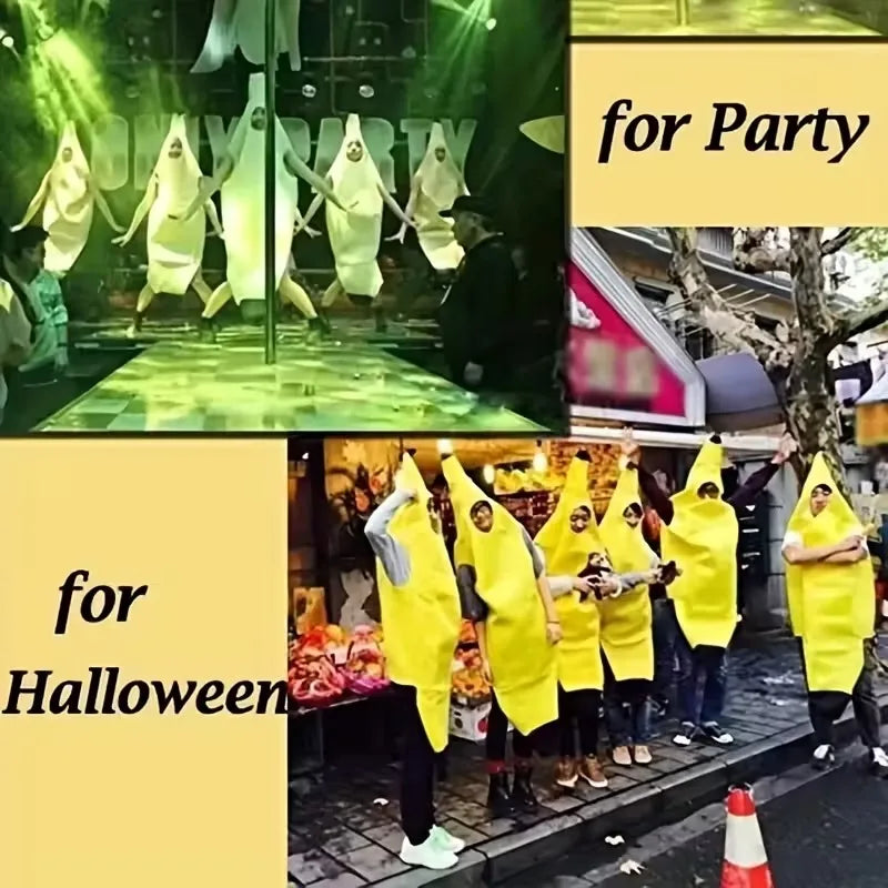 Banana Costume Adults & Kids – Funny Halloween Cosplay Suit