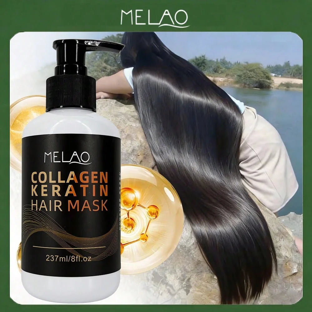 MELAO Collagen & Keratin Hair Mask – Repair & Shine 237ml