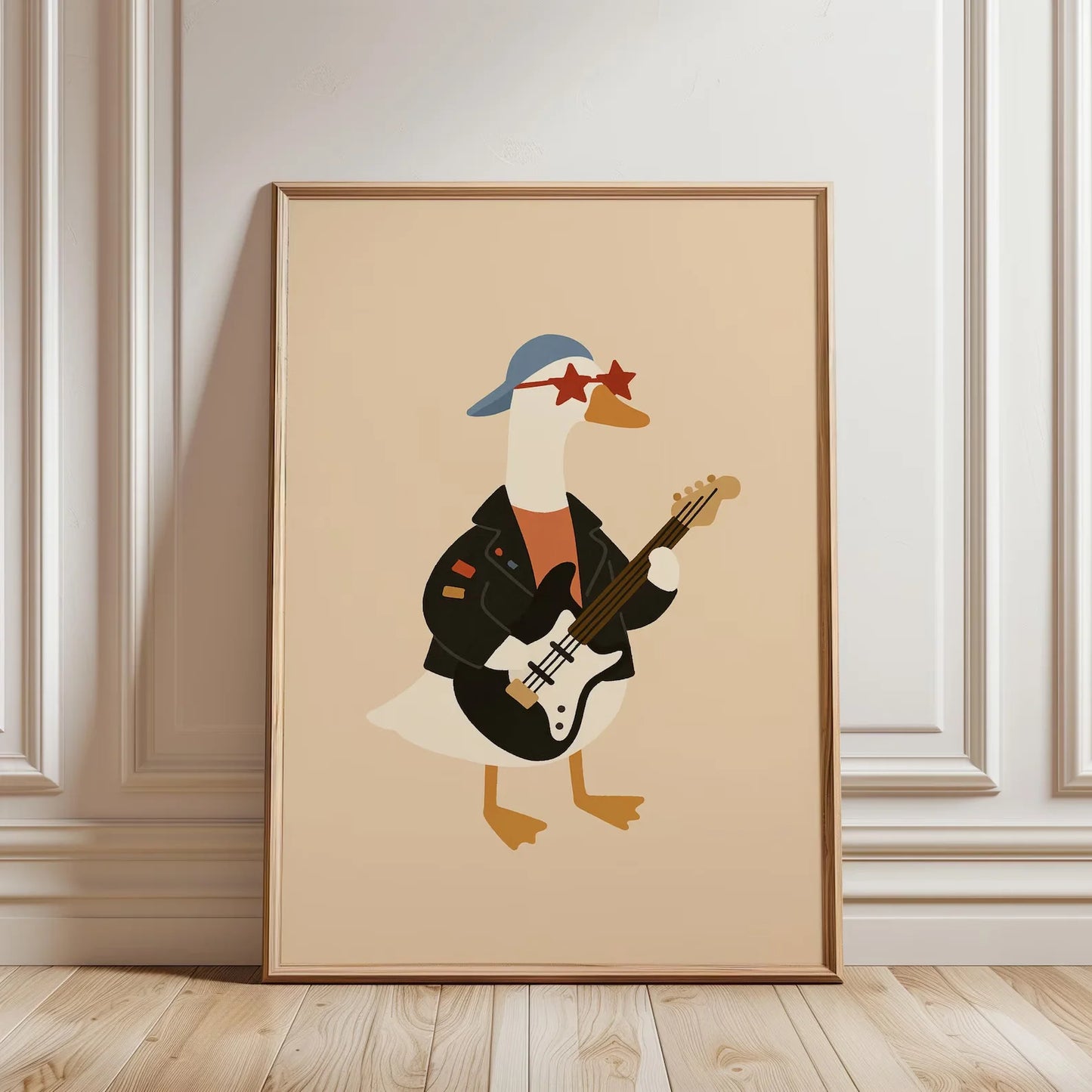 Rocker Duck Canvas Wall Art | Baby Boy Nursery Kids Room Decor