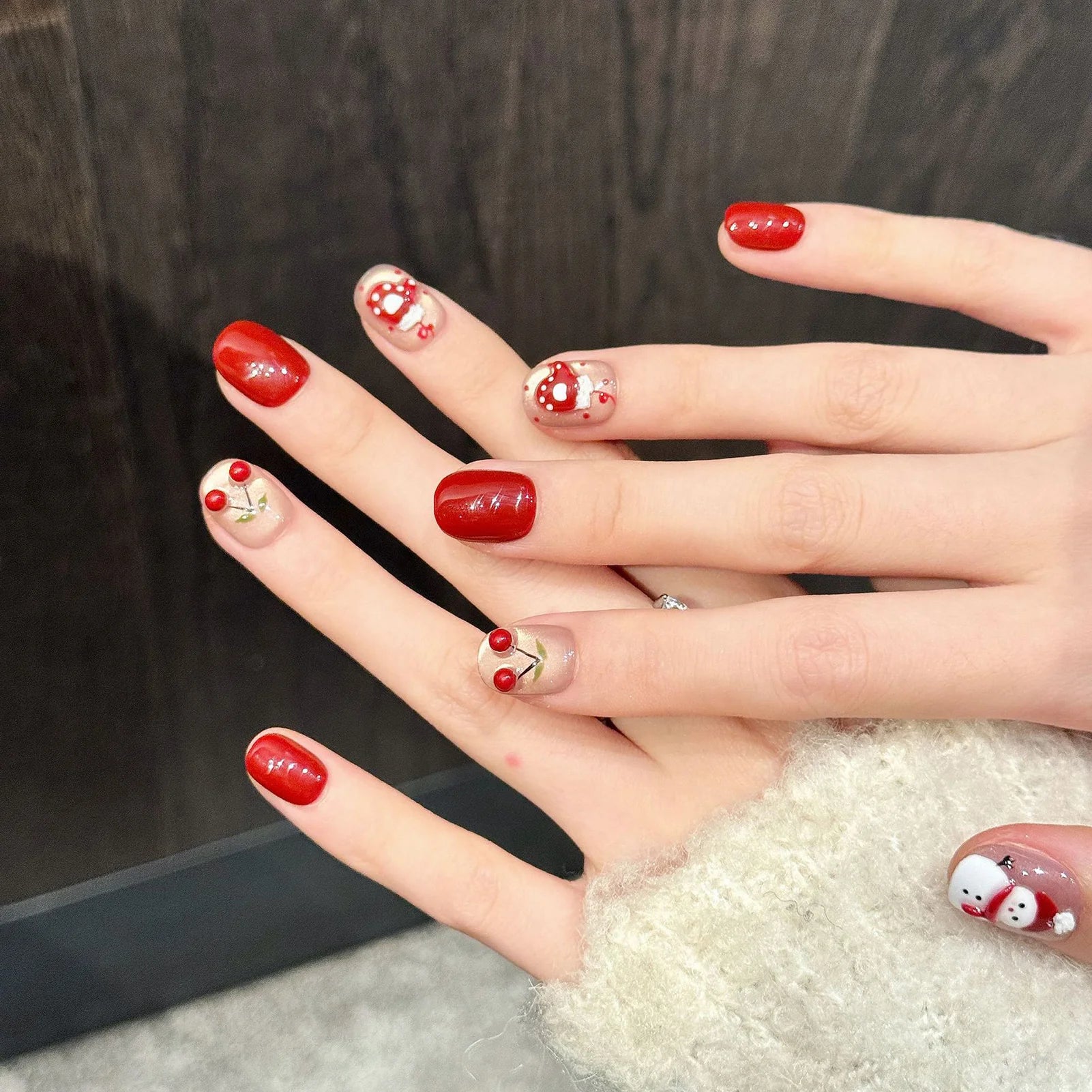 Y2K Glitter Stars & Bow Press On Nails | Korean Ballet Style 10pc Press On Nails Peaceful Pleasures Health and Wellness