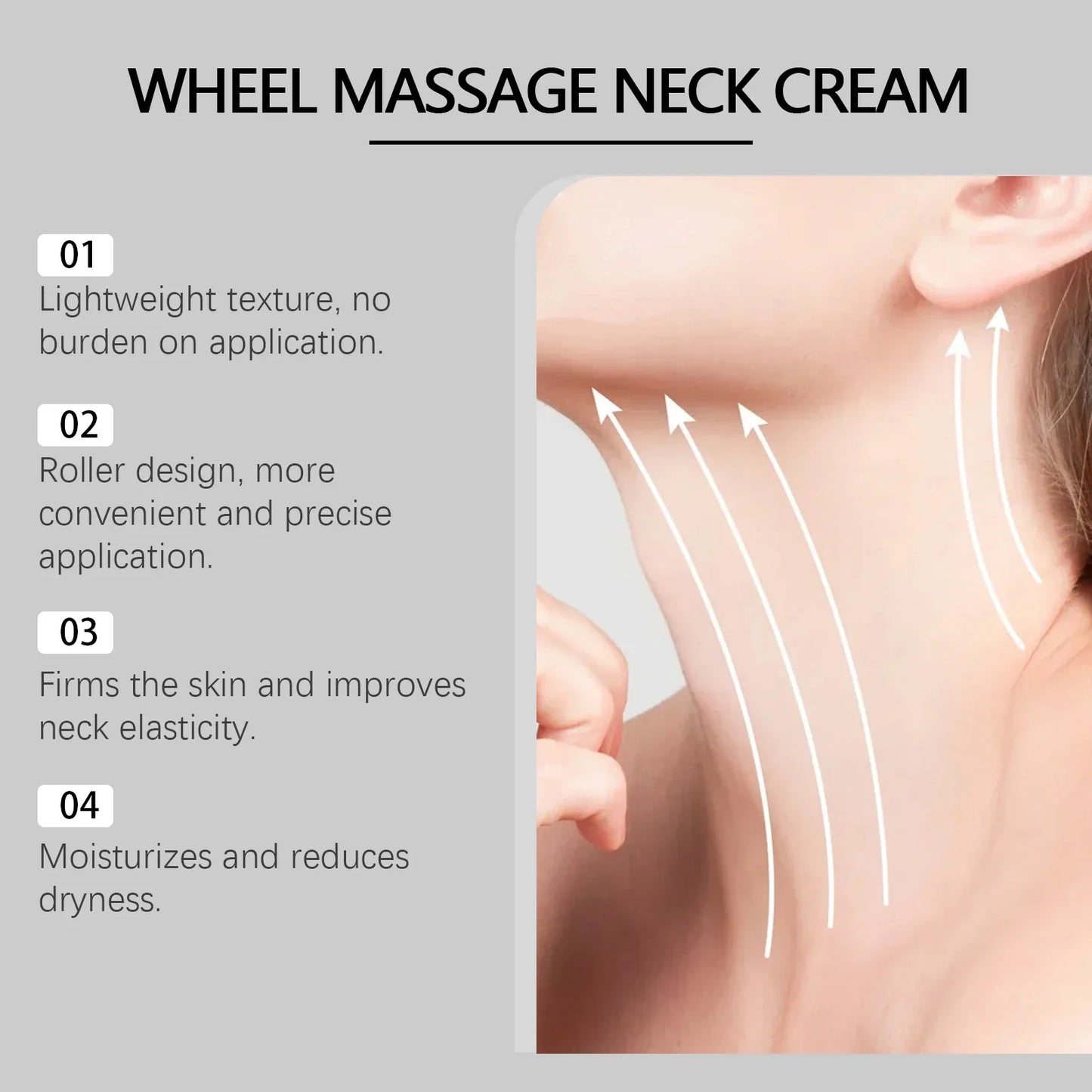 Neck Firming Roll-On Cream – Nourishing Smoother Skin Formula