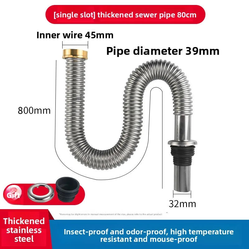 Stainless Steel Sink Drain Strainer – Anti-Odor & Rodent Guard