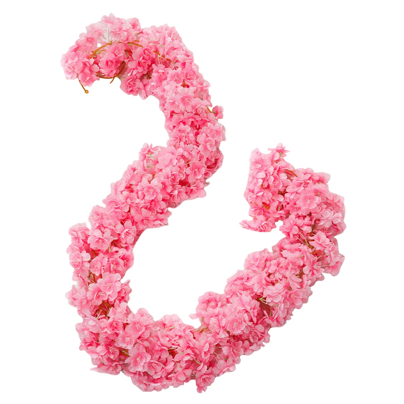 4Pcs Artificial Sakura Flowers Vine 5.9ft Artificial Cherry Blossom Garland for Wedding Party Home Arch Garden Outdoor Decor Peaceful Pleasures Health and Wellness Deep pink