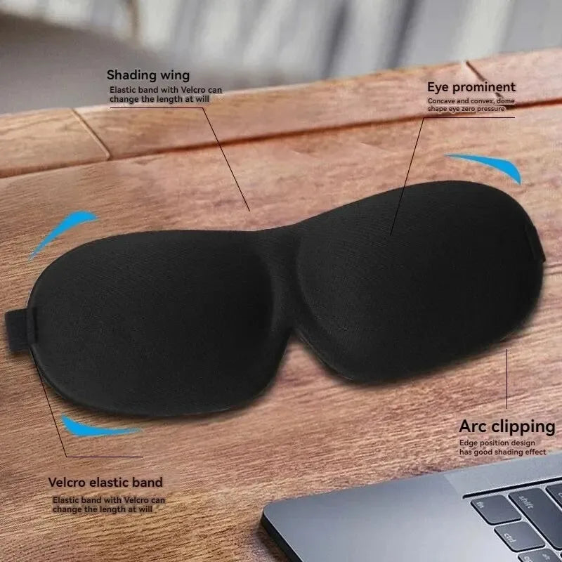 3D Contoured Blackout Sleep Eye Mask – Non-Marking & Soft