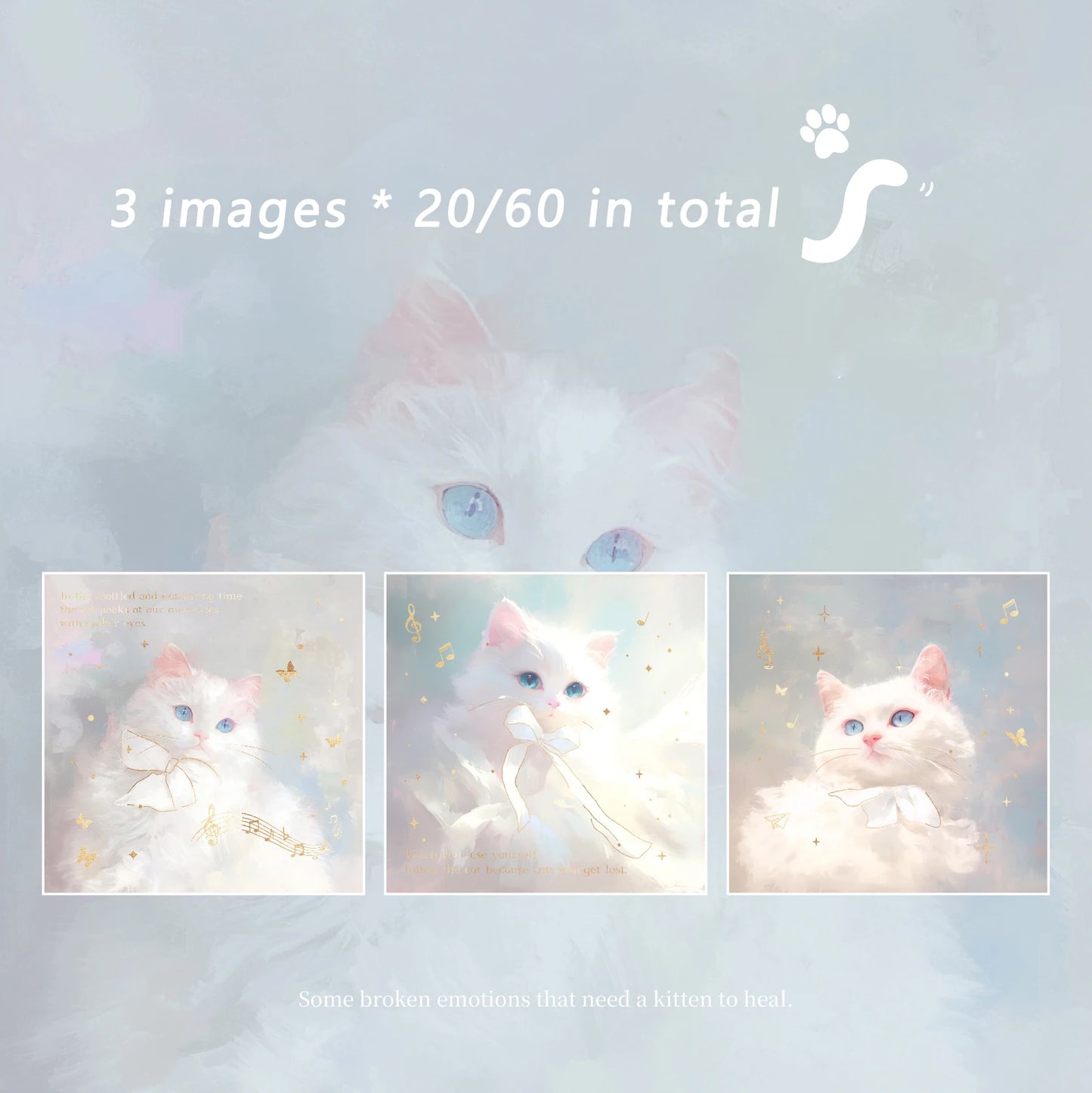 60 Sheet 3 15-inch Korean Cat Themed Student Memo Pad