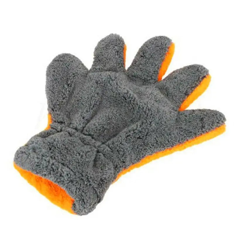 Double-Sided Coral Fleece Car Wash Mitt – Scratch-Free Glove