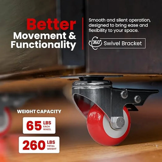 PVC Swivel Caster Wheels 1–2 Inch | Furniture & Trolley Rollers Swivel Caster Wheels Oasis Select