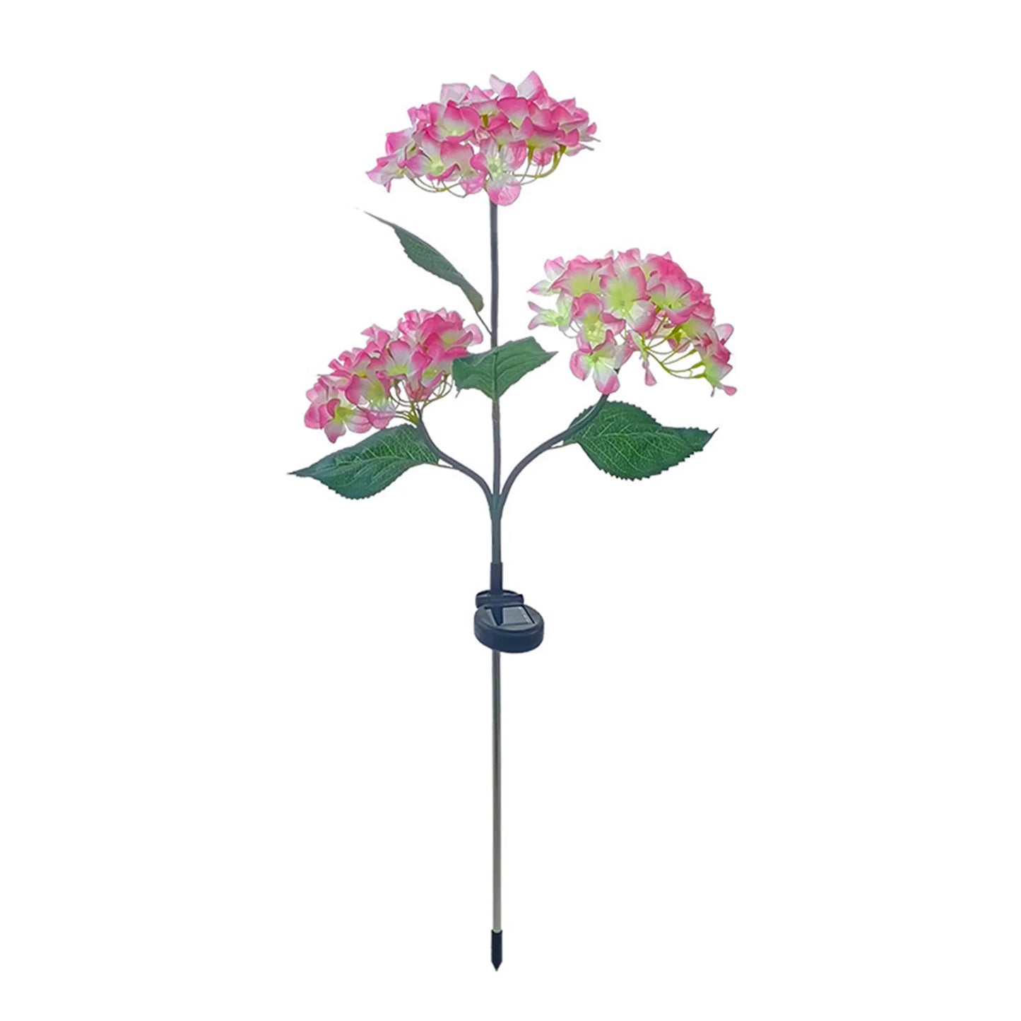 Solar Fairy Hydrangea Lights 10H Lighting Time Garden Lights Outdoor for Garden Pathway Patio Backyard Landscape Decor Peaceful Pleasures Health and Wellness Pink
