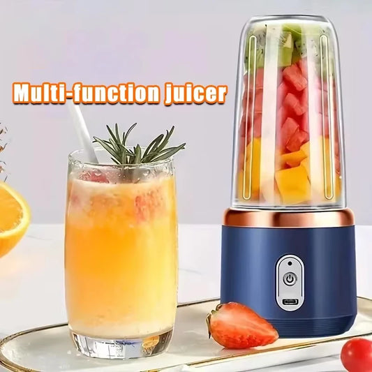 Electric Juicer Cup Portable USB Multifunction Double Cup Juicer Fruit Blender Milkshake Juice Cup Smoothie Blender Peaceful Pleasures Health and Wellness