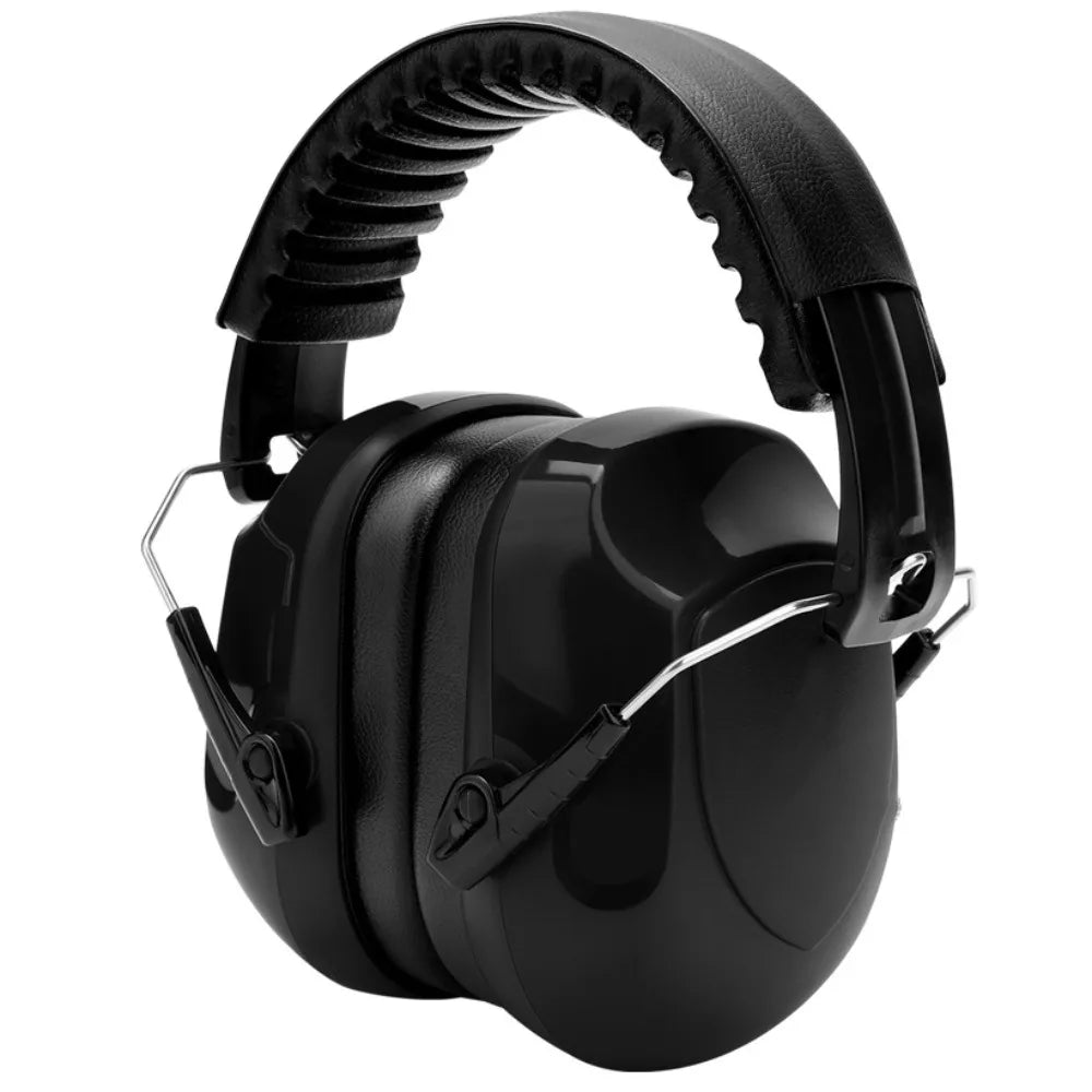 SNR-34dB Adjustable Head Earmuffs Foldable Noise Reduction Ear Defenders Soundproof Effective Ear Protector Peaceful Pleasures Health and Wellness Black