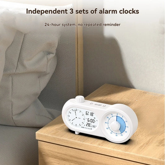 Silent LED Alarm Clock with Temperature Display | Bedside Desk LED Alarm Clock Peaceful Pleasures Health and Wellness