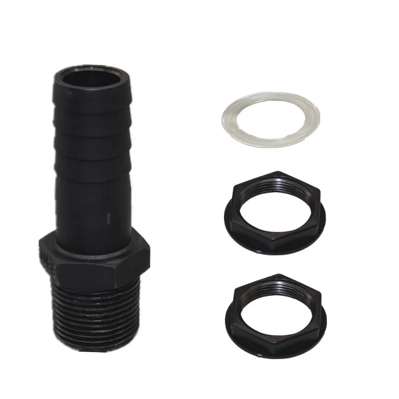 Mounted Rainwater Barrel Overflow Connector Barbed Pipe