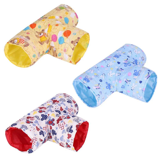 Pet Hamster Tunnel Exercise Tube Nylon Inner Lining Bright Color Fabric Cloth for Guinea Pig Rabbit Ferret Hamster Peaceful Pleasures Health and Wellness