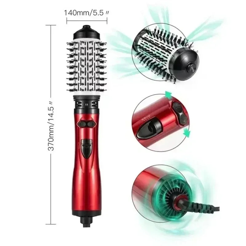 Hair Dryer Brush, Electric Comb, Hair Straightener, Hot Air Comb, Negative Ion Hair Styler, 3 in 1 Rotating Peaceful Pleasures Health and Wellness