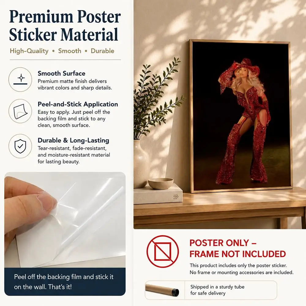 Singer B-BeyonceS Poster HD Self Adhesive Waterproof Wall Art Ideal for Home Office Dorm Bedroom Great Gift Peaceful Pleasures Health and Wellness