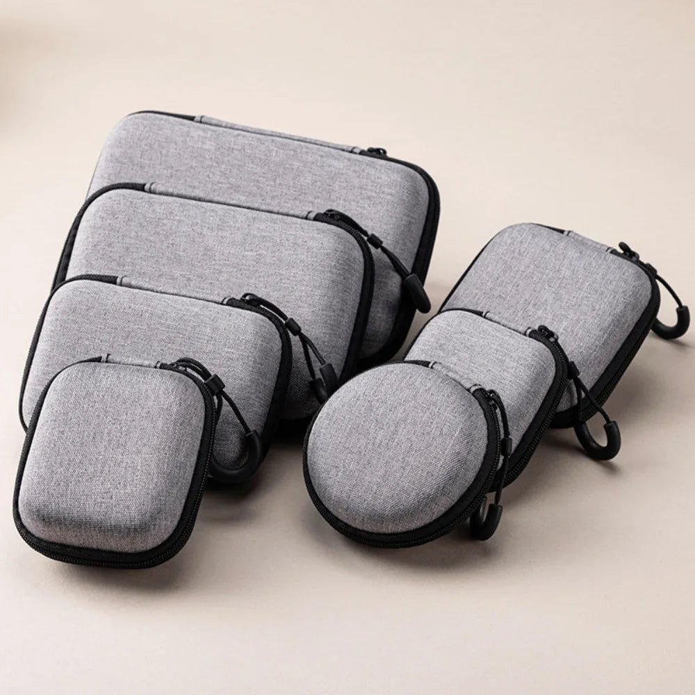 Shockproof Hard EVA Storage Bag Protective Dust-proof Earphone Storage Bag Portable Wear-resistant Data Cable Organizer Bag Peaceful Pleasures Health and Wellness