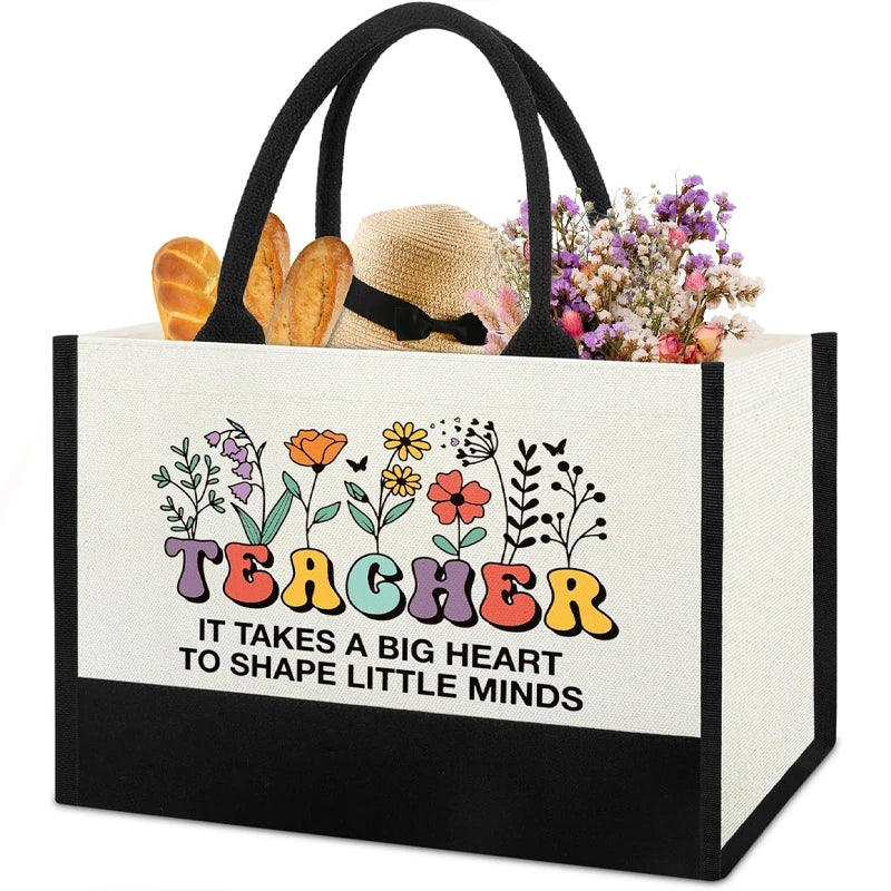 Teacher Appreciation Tote Bag – Thank You Gift for Women Teacher Gift Tote Bag Peaceful Pleasures Health and Wellness Teacher 43x20x30cm