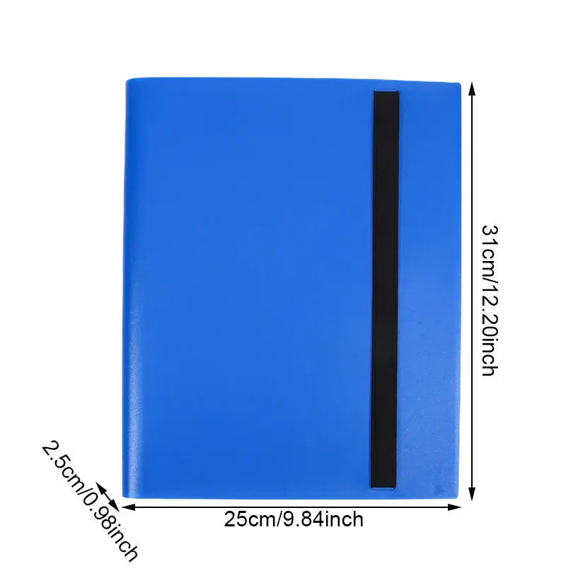 Clear Grid Pocket Album 4/9/12 Slot Organizer for Cards Tickets Portable Mini Photo Book | Multipurpose Storage for Collectibles Peaceful Pleasures Health and Wellness 9 grid baby blue