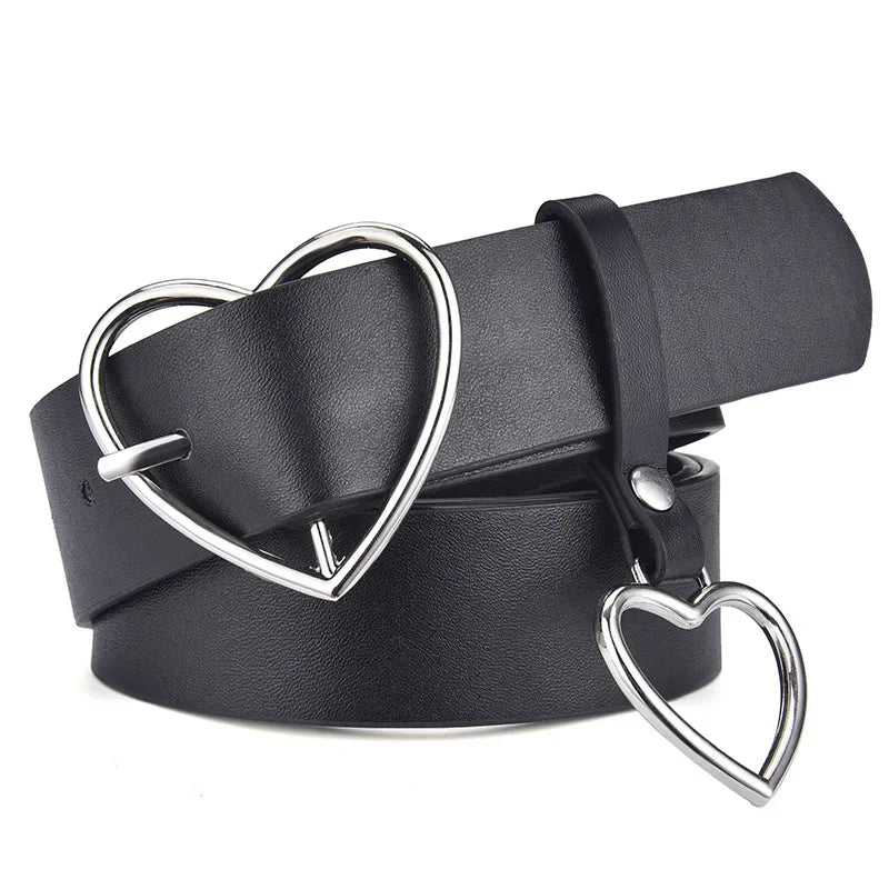 Creative Fashion Women Heart-shaped Buckle Waist Belt Version