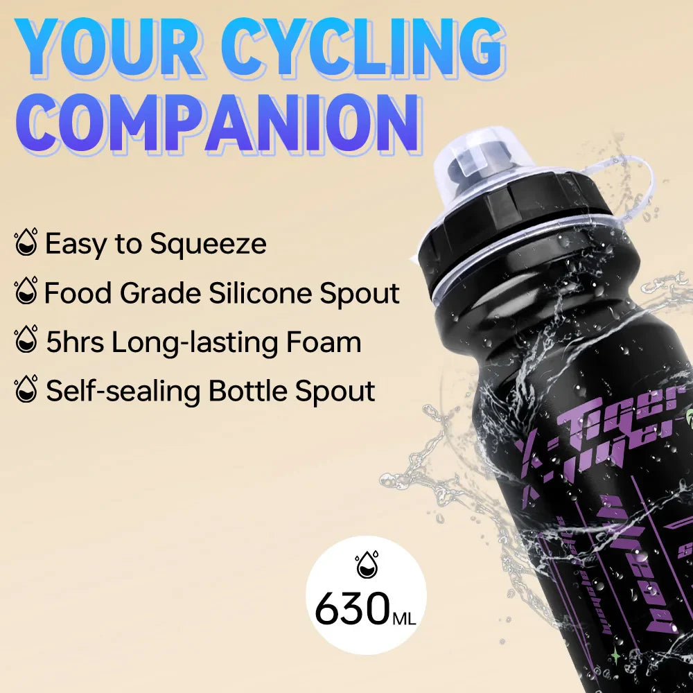 X-TIGER 630ml Cycling Water Bottle – Squeeze & Leak-Proof