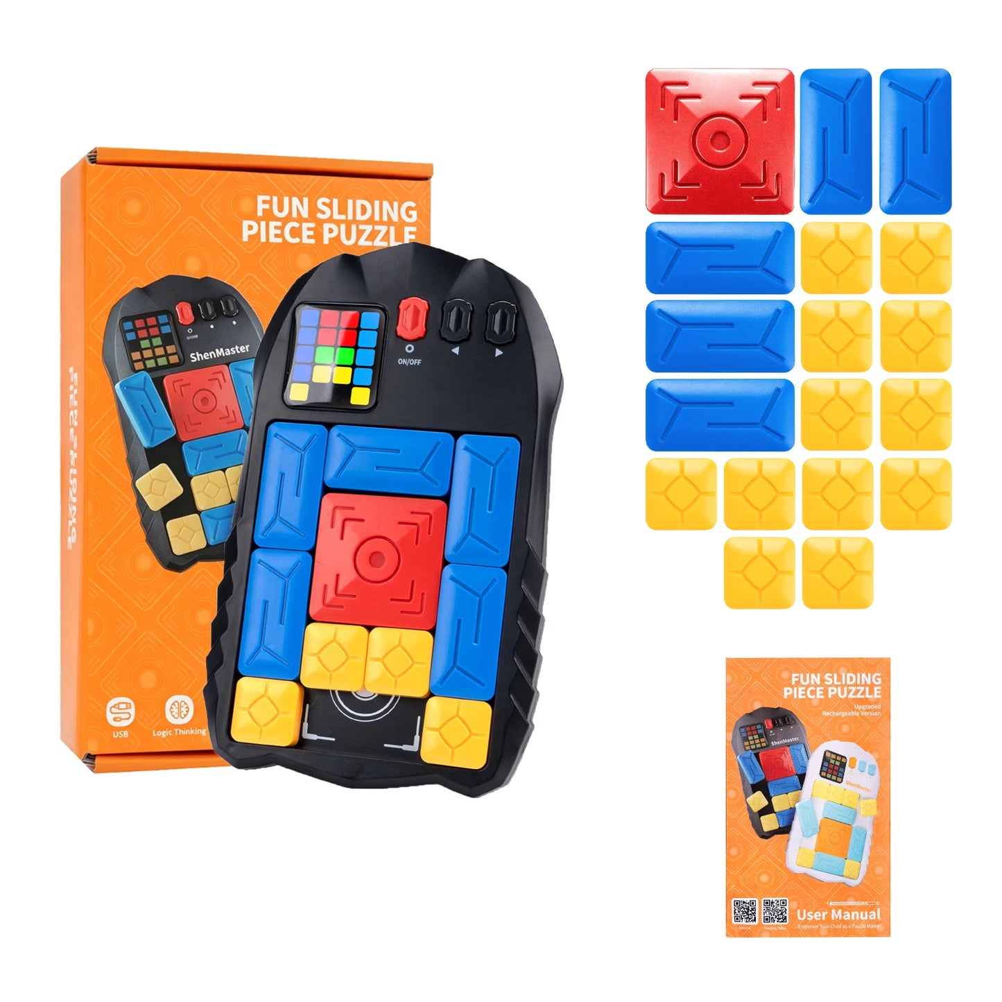 AI Huarong Road Magnetic Suction Block Sliding 500+ Levels Puzzle