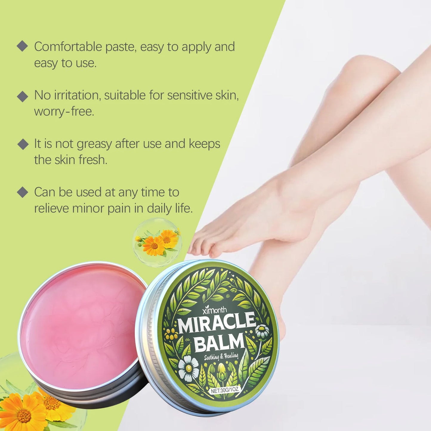 Ximonth Leg Care Cream – Warming Massage Balm for Tired Legs