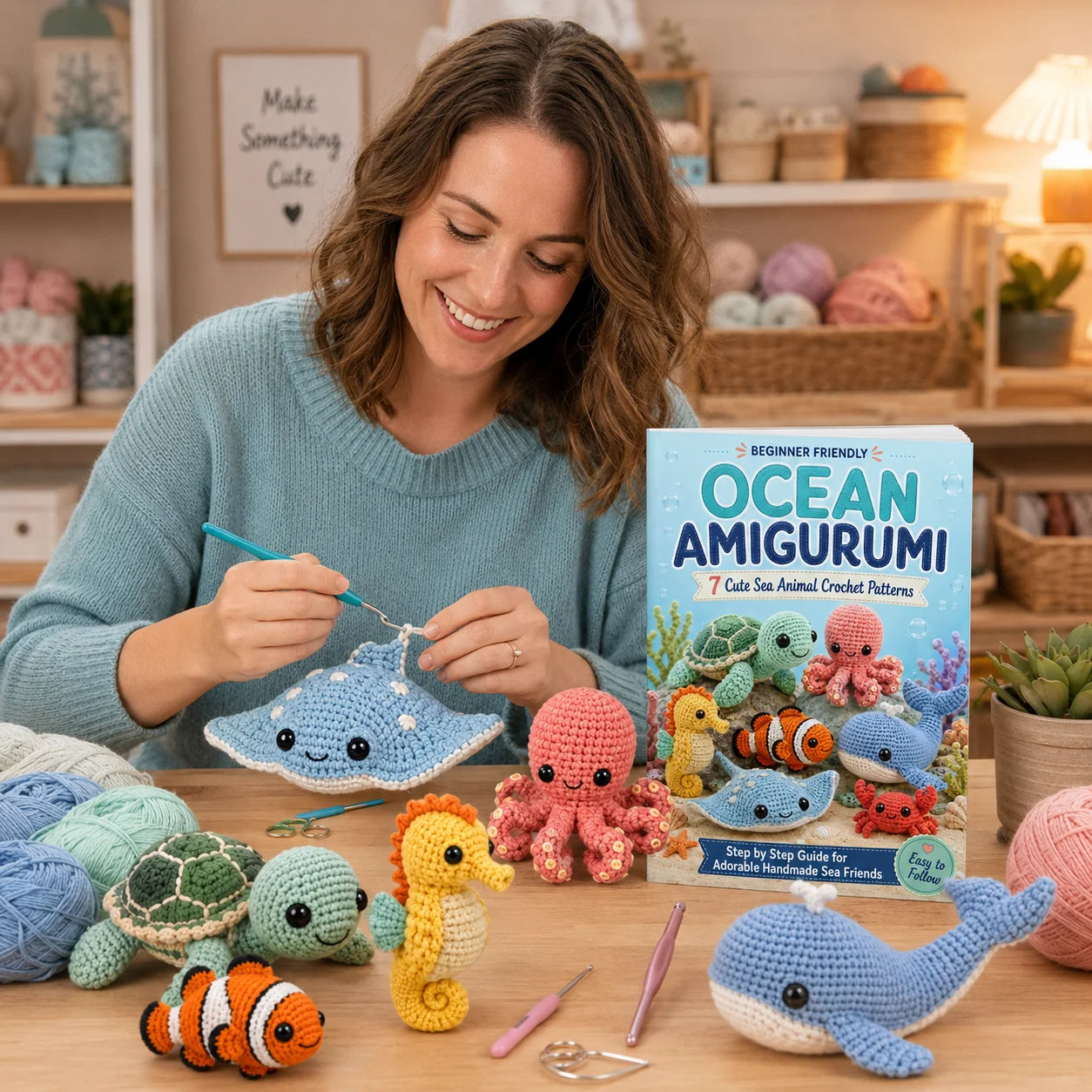 Beginner Crochet Book 7 Easy Step Cute Ocean Amigurumi Patterns