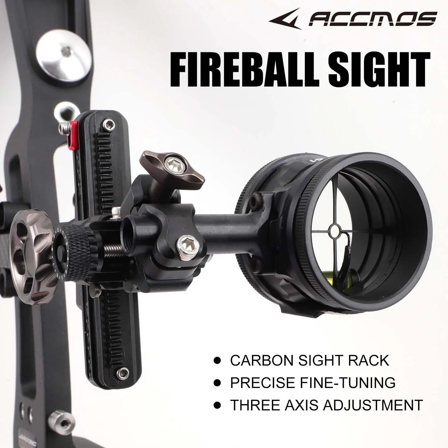 Compound Bow Sight Single Pin Aiming Carbon Fibre Extension Rod