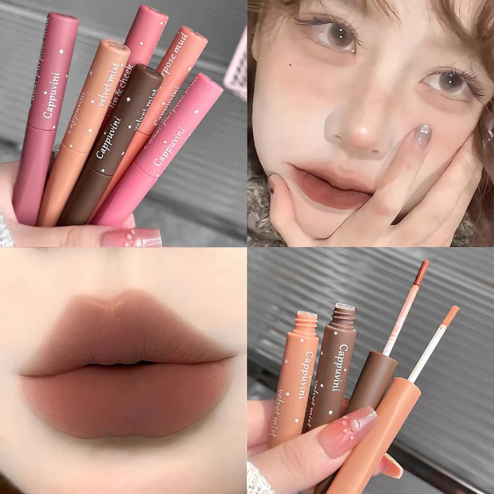 Velvet Matte Lip & Cheek Tint | Waterproof Mousse Lipstick