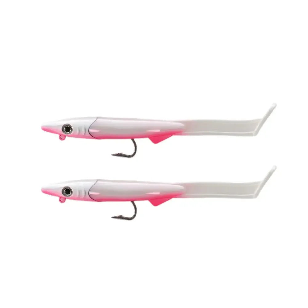 Soft Fishing Lures Kit Artificial Bait With VMC Hook 12cm 26g 2pcs/Pack Body Soft Lure for Freshwater Saltwater Fishing Peaceful Pleasures Health and Wellness 2PCS 03