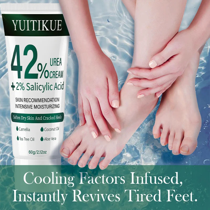 Yuitikue 42% Urea Cream with 2% Salicylic Acid, 60g Intensive Moisturizing Cream for Softening Dry Skin & Cracked Heels Peaceful Pleasures Health and Wellness