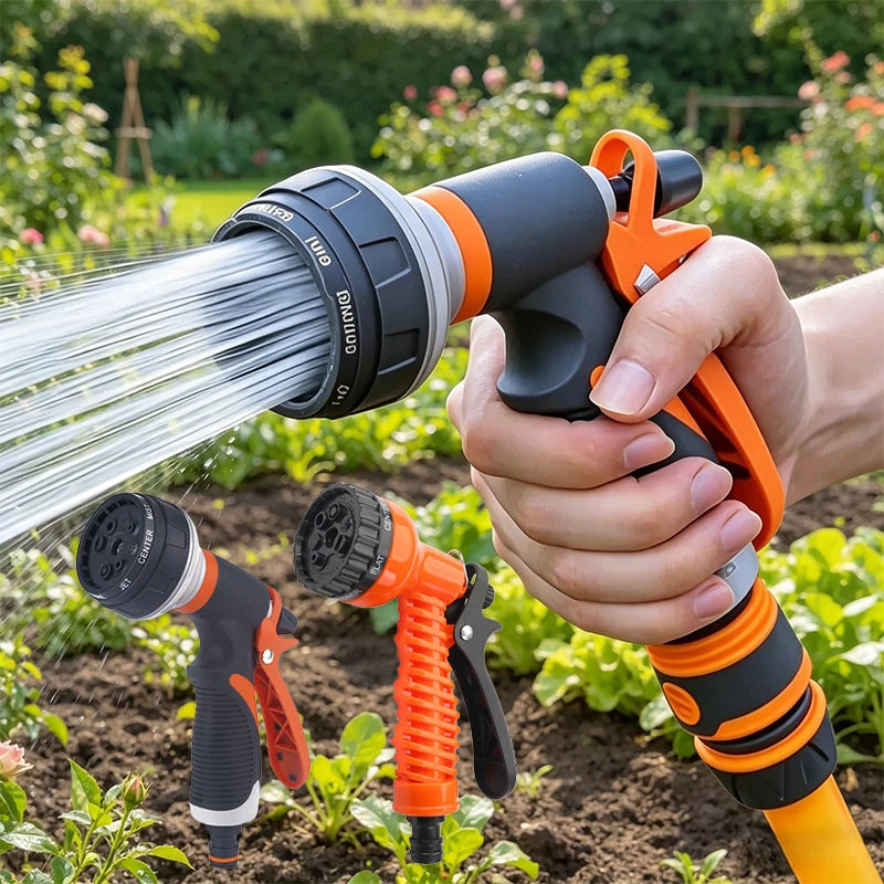 8-Mode High Pressure Garden Spray Gun & Adjustable Hose Nozzle Garden Hose Nozzle Peaceful Pleasures Health and Wellness