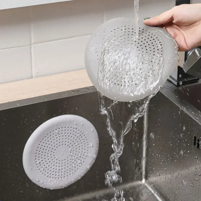 Silicone Shower Drain Hair Catcher & Sink Strainer Cover