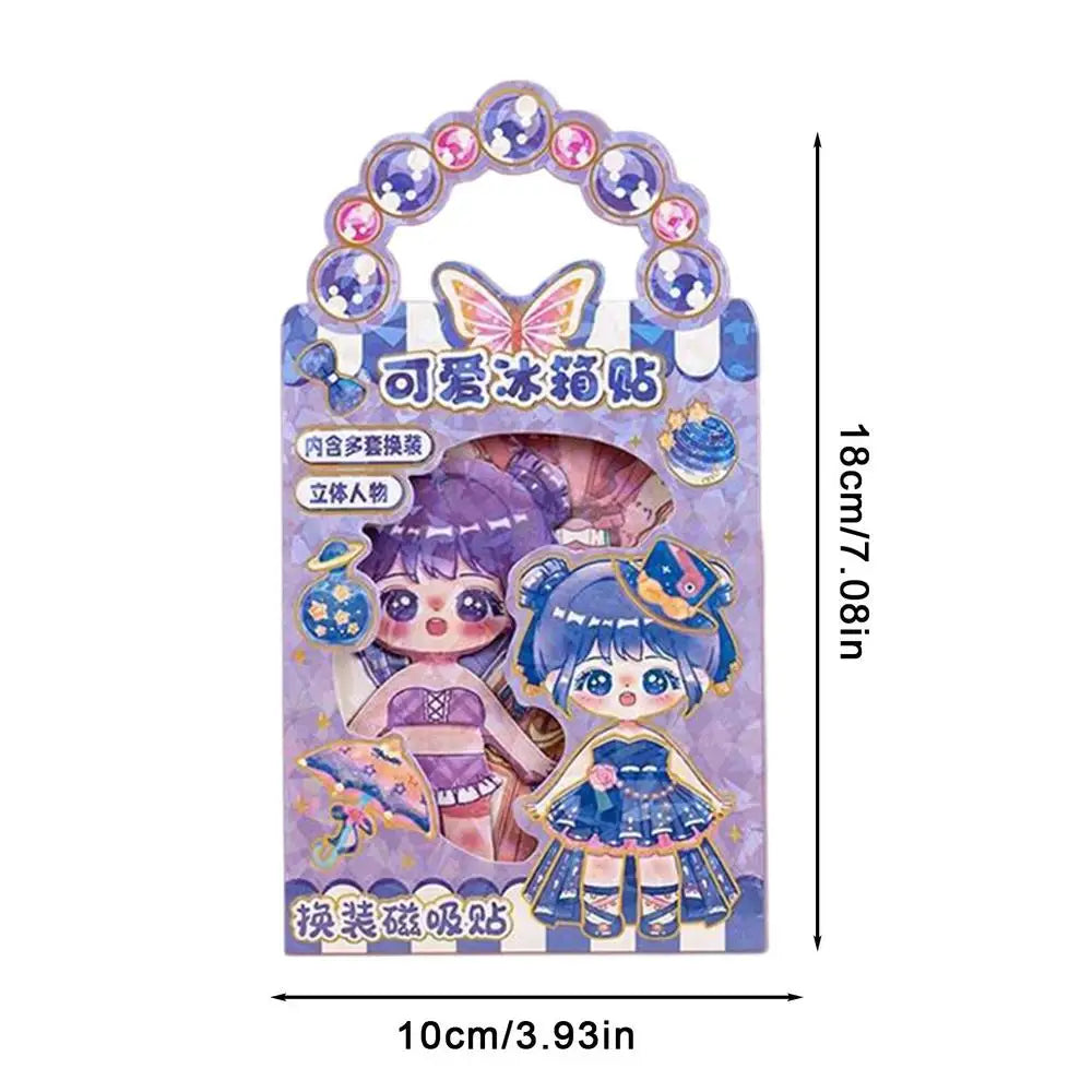3D Magnetic Dress Up Doll Toy Set With Stand Reusable Mix & Match Outfits Montessori Travel Toys For Kids Ages 3-6 Birthday Gife Peaceful Pleasures Health and Wellness A