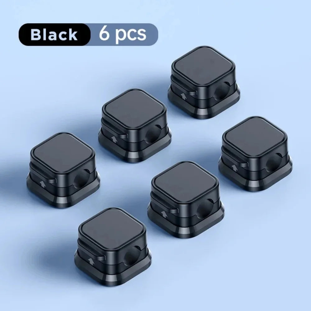 Magnetic Cable Clips – Adhesive Cord Organizer 6-Pack