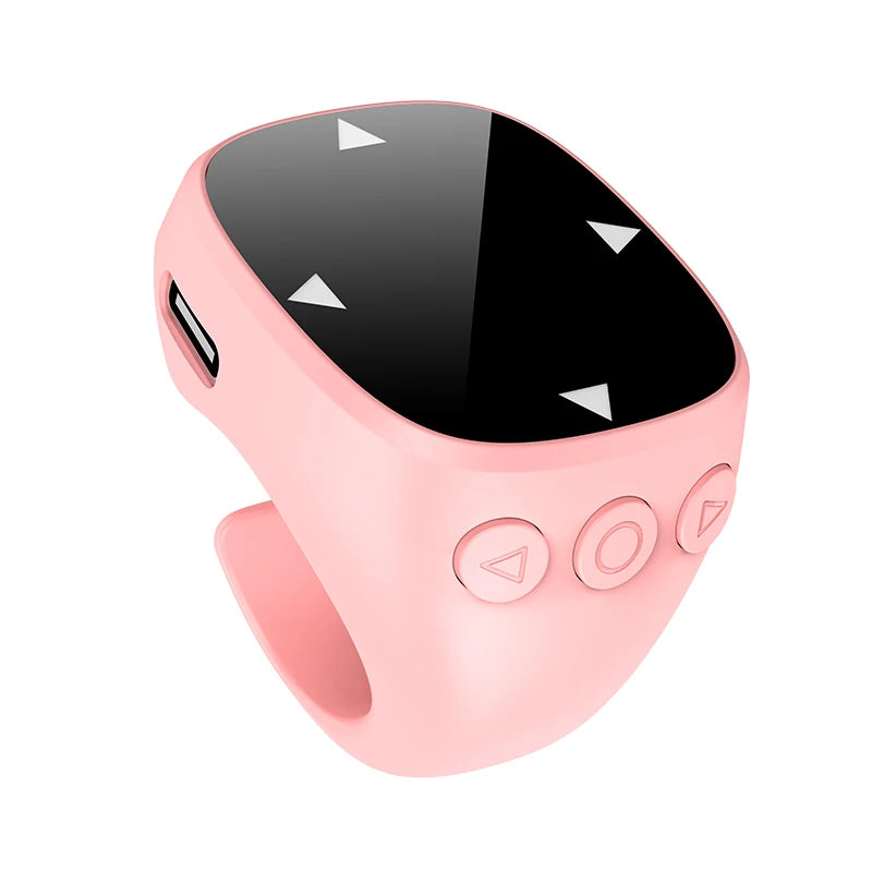 Bluetooth 5.3 Fingertip Scrolling Ring Remote – Selfie & Video Peaceful Pleasures Health and Wellness Nobox-Pink D